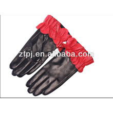 ladies winter plain style fashion colorful cute sheepskin gloves